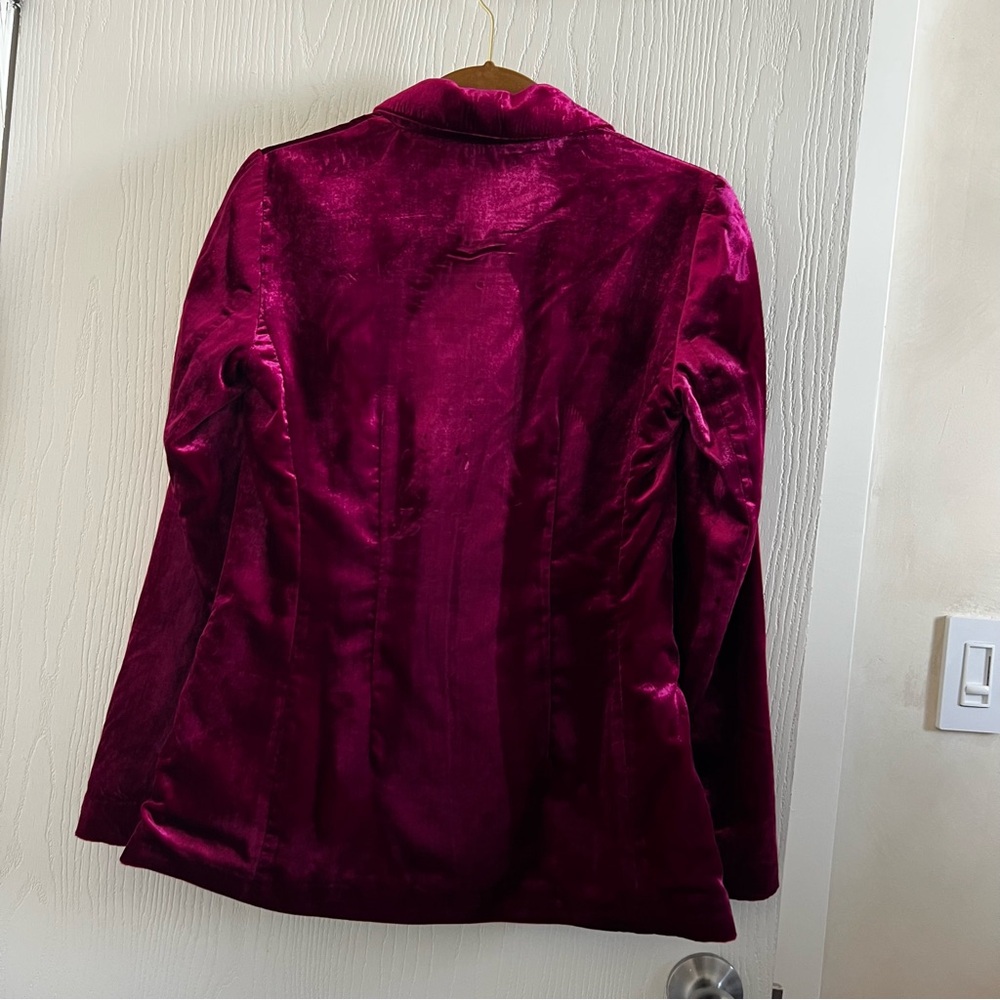 Anthropologie Ett Twa Velvet Gallery Blazer Jacket - Picture 5 of 11